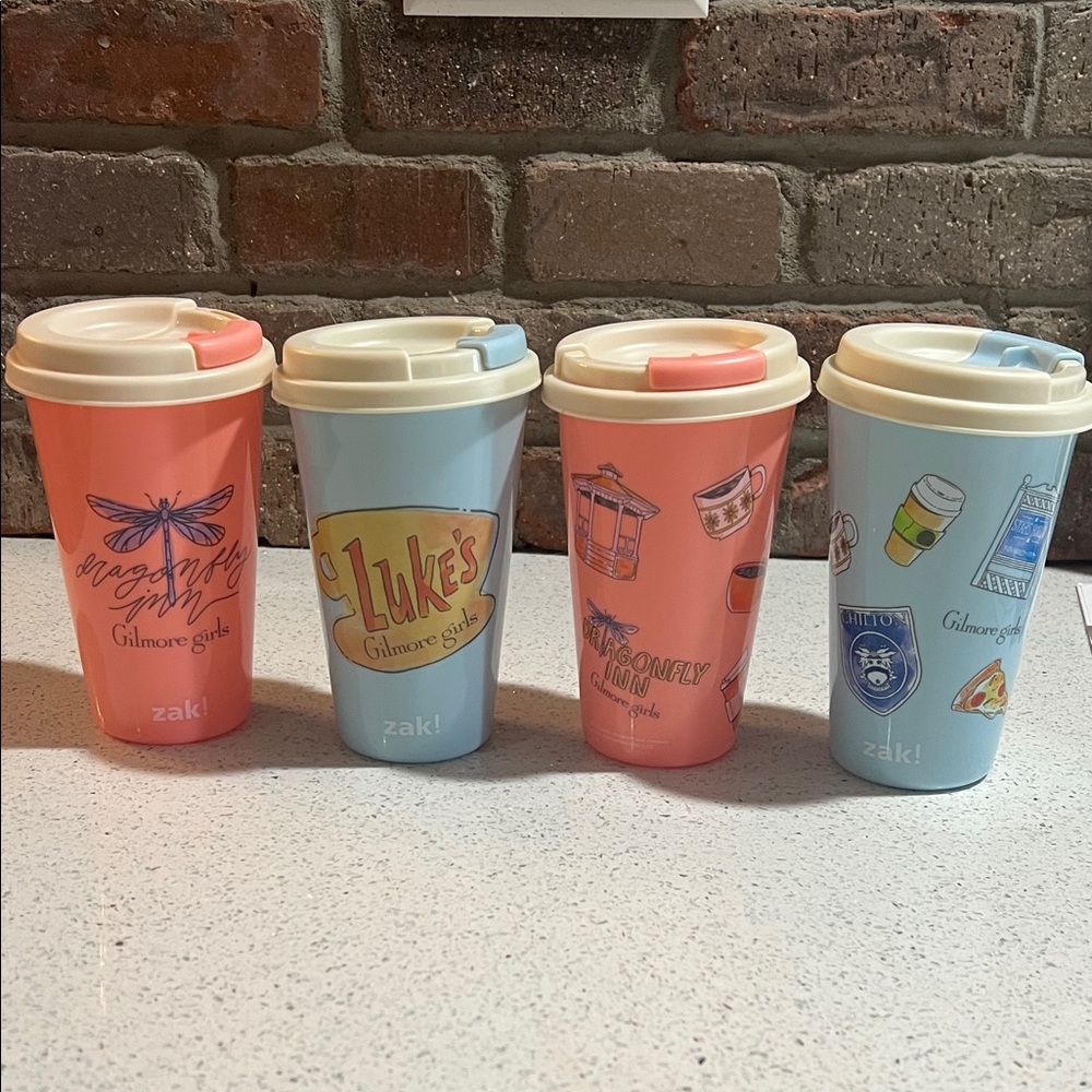 Gilmore Girls Travel Mugs - Pink and Blue